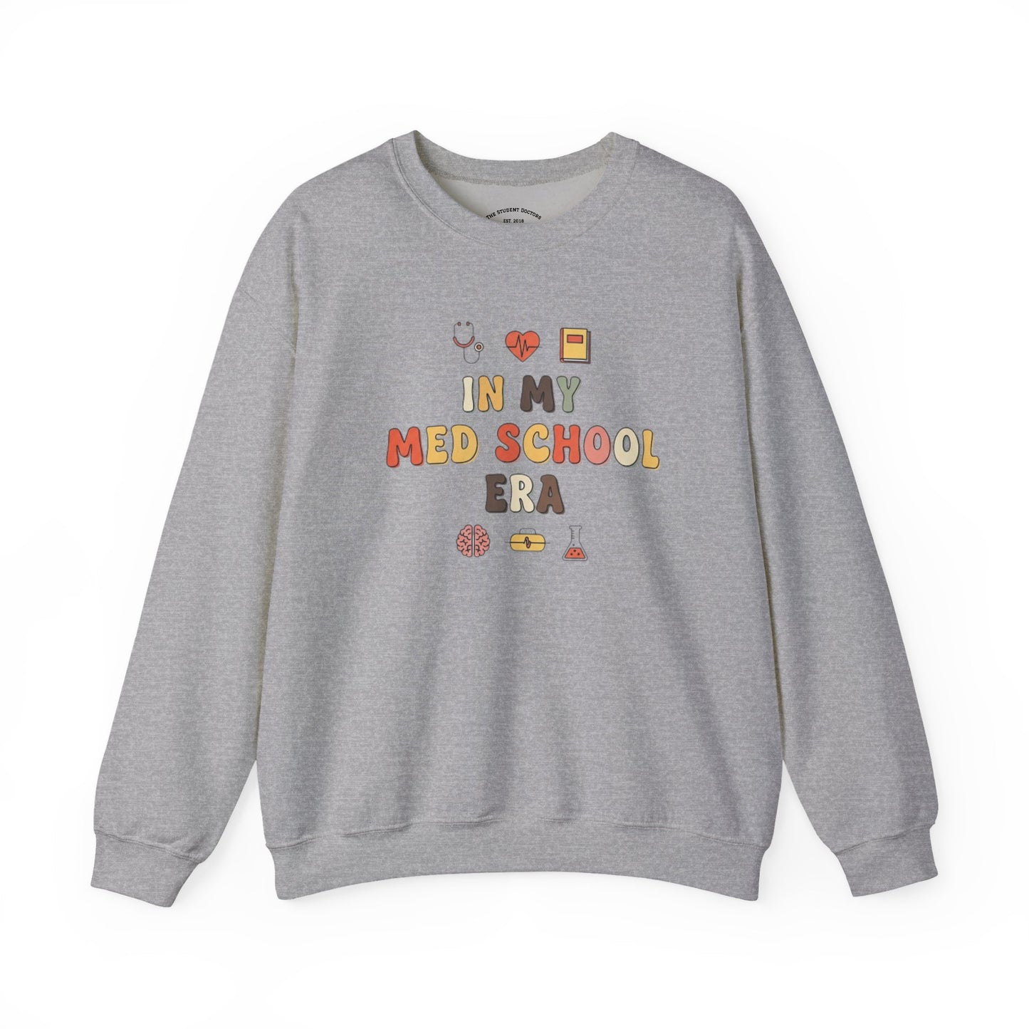 Med School Era Crewneck Sweatshirt, Unisex Sweatshirt, Medical Student Gift, Study Apparel, Comfy Layer for Students, Cozy School Fashion