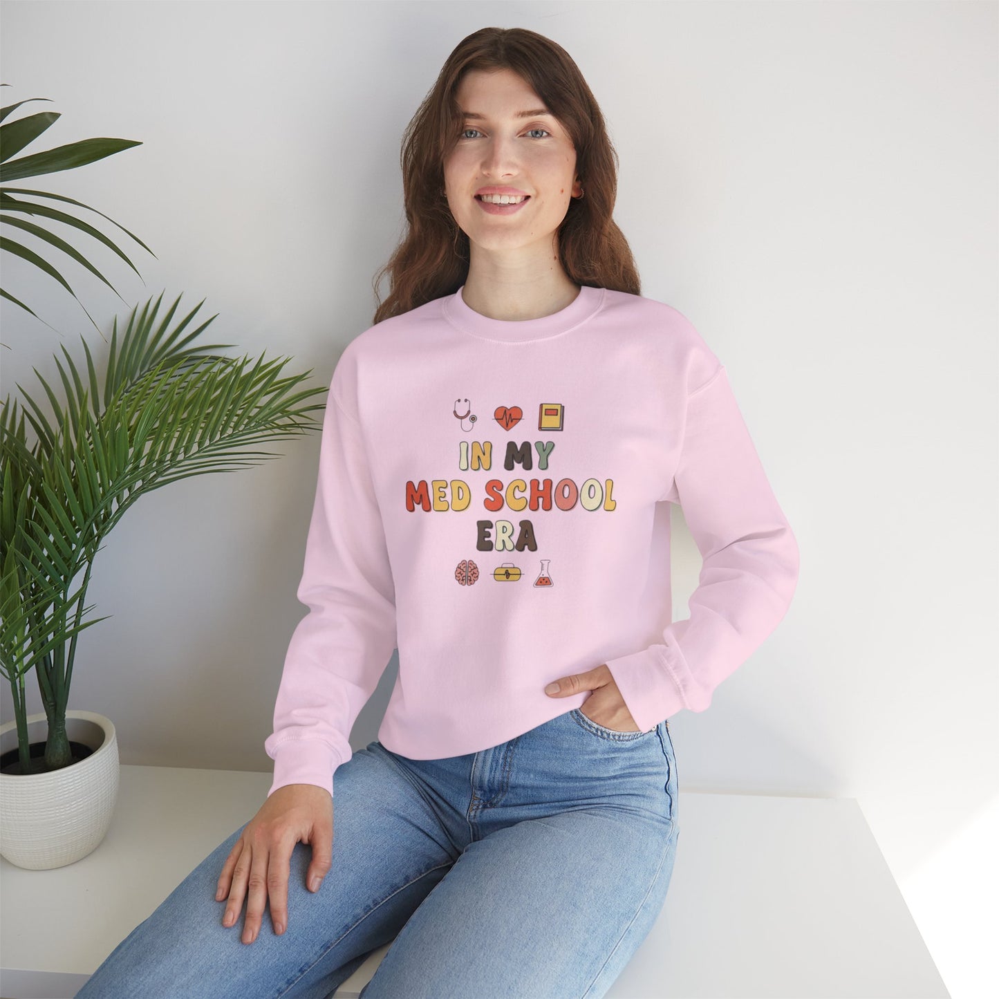 Med School Era Crewneck Sweatshirt, Unisex Sweatshirt, Medical Student Gift, Study Apparel, Comfy Layer for Students, Cozy School Fashion