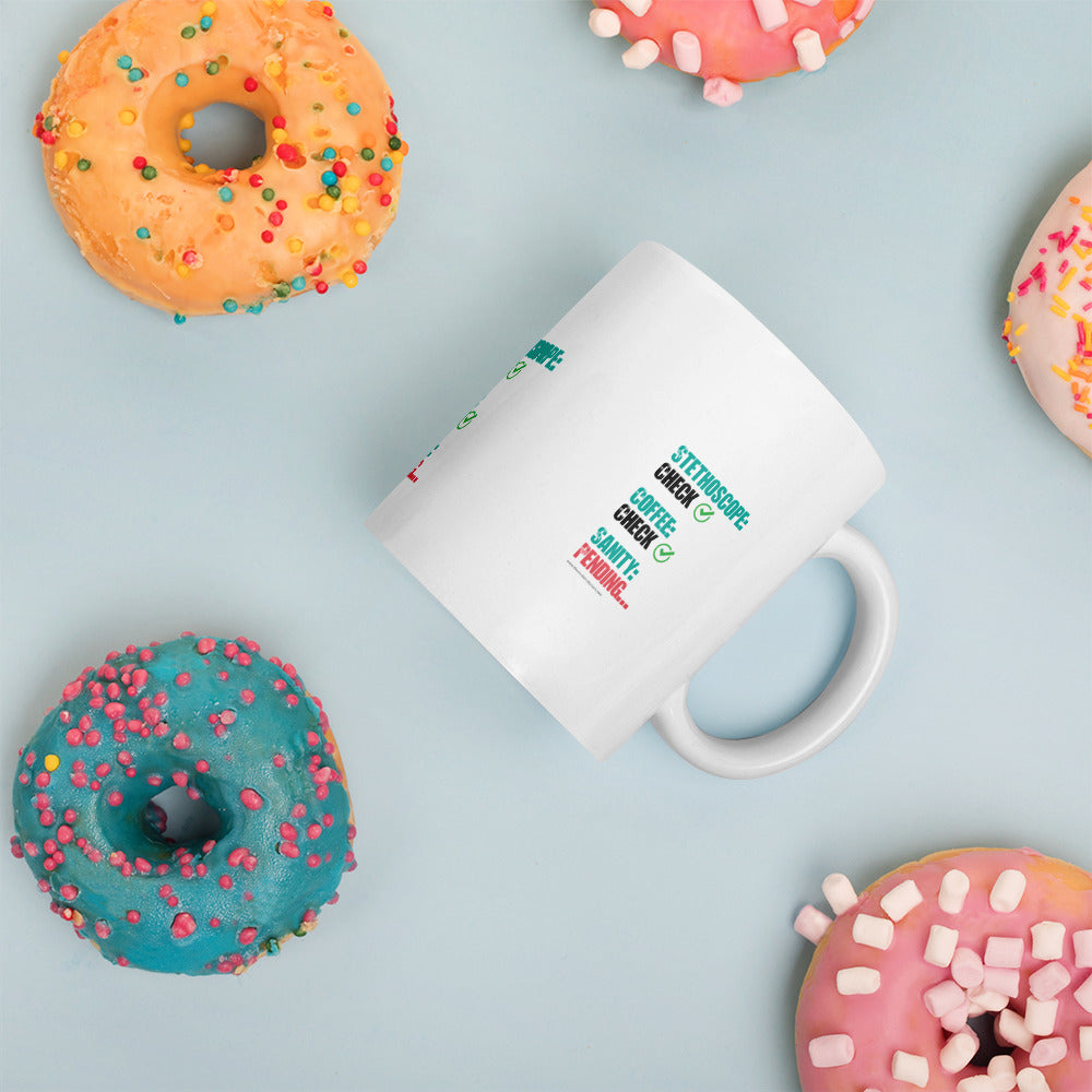 Student Doctor White Glossy “Sanity Sip” Mug