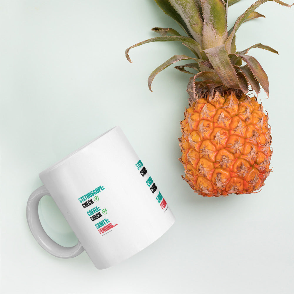 Student Doctor White Glossy “Sanity Sip” Mug