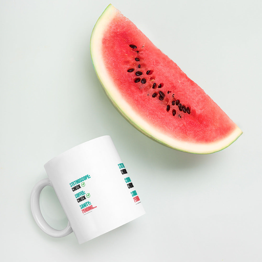 Student Doctor White Glossy “Sanity Sip” Mug