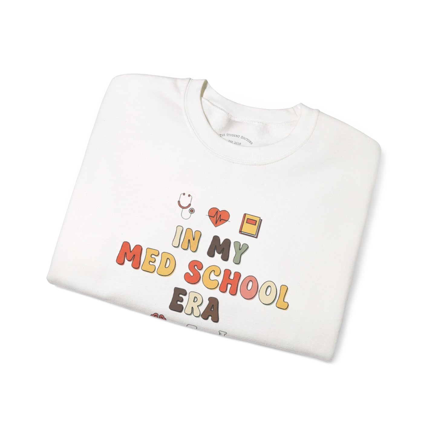 Med School Era Crewneck Sweatshirt, Unisex Sweatshirt, Medical Student Gift, Study Apparel, Comfy Layer for Students, Cozy School Fashion