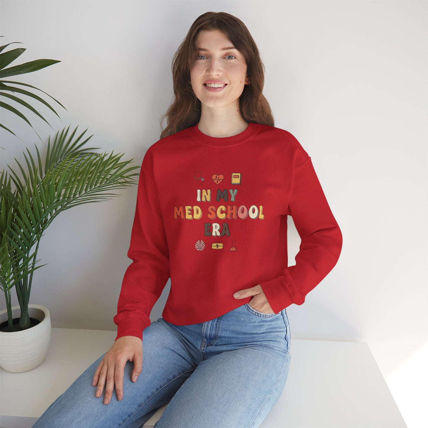 Med School Era Crewneck Sweatshirt, Unisex Sweatshirt, Medical Student Gift, Study Apparel, Comfy Layer for Students, Cozy School Fashion
