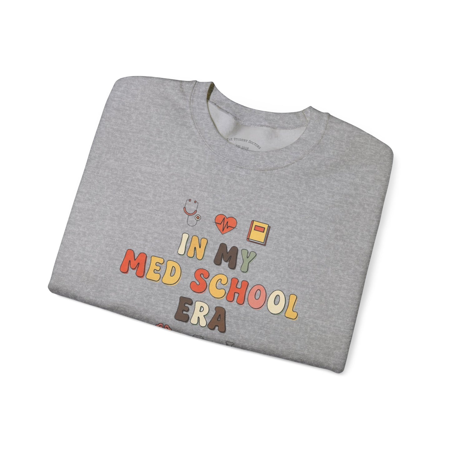 Med School Era Crewneck Sweatshirt, Unisex Sweatshirt, Medical Student Gift, Study Apparel, Comfy Layer for Students, Cozy School Fashion