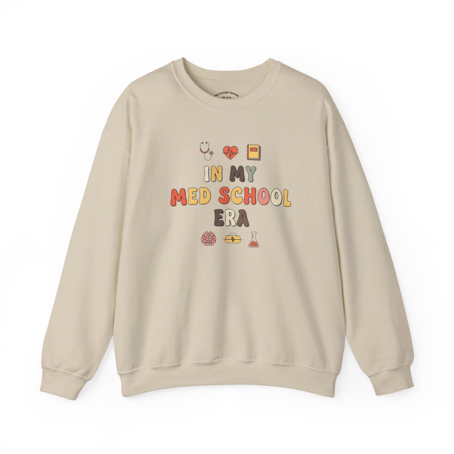 Med School Era Crewneck Sweatshirt, Unisex Sweatshirt, Medical Student Gift, Study Apparel, Comfy Layer for Students, Cozy School Fashion