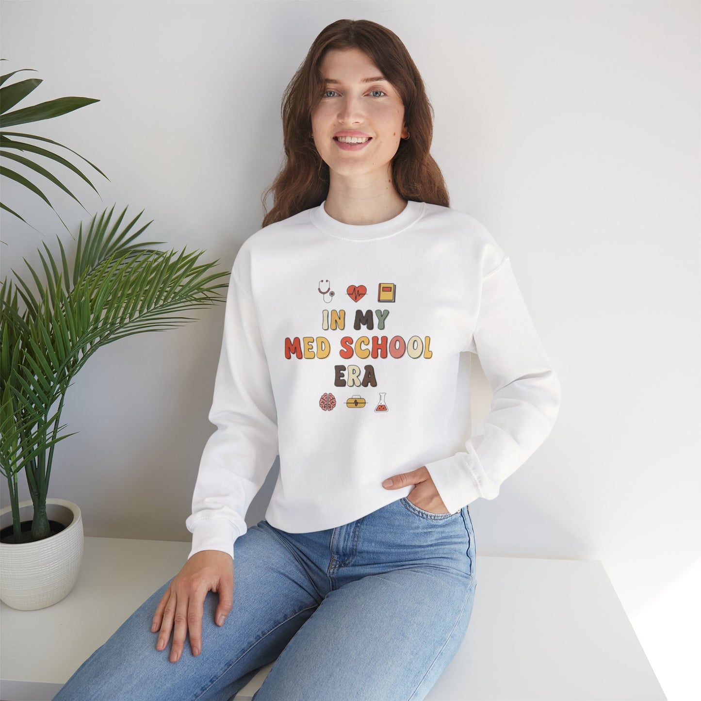 Med School Era Crewneck Sweatshirt, Unisex Sweatshirt, Medical Student Gift, Study Apparel, Comfy Layer for Students, Cozy School Fashion
